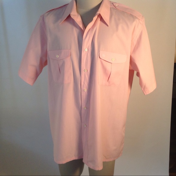 Vintage Christian Dior Mens Pink Shirt 